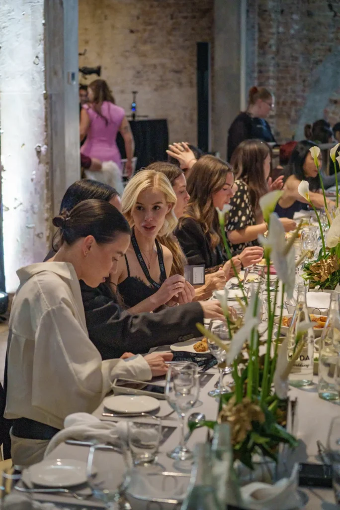 Audience talking at the Merz Aesthetics Ultherapy PRIME Launch & Showcase Dinner – Peanut Productions case study